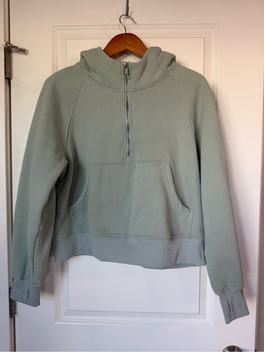 Half-Zip Hooded Fleece Pullover Sweatshirt